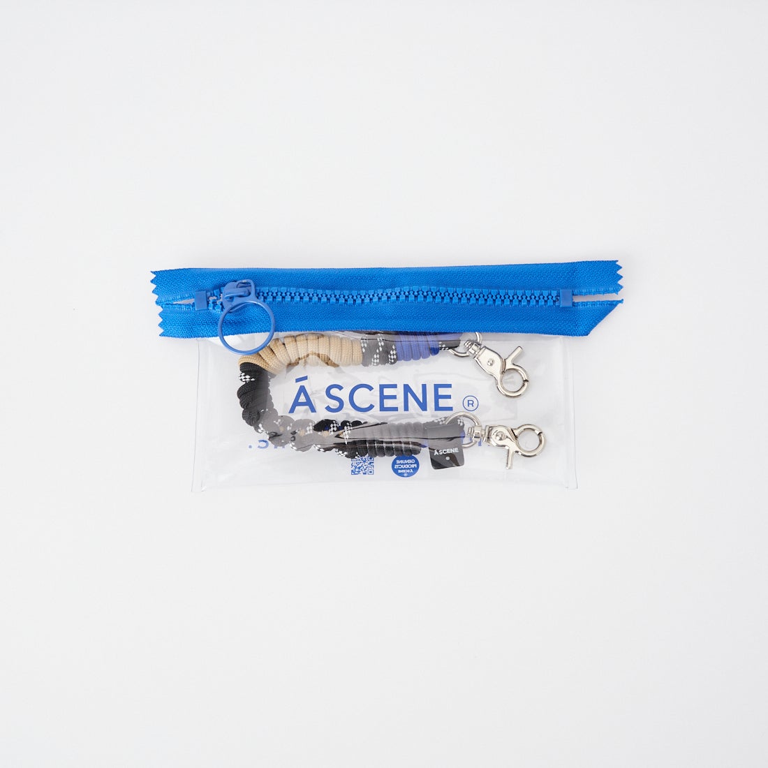 A SCENE [エーシーン] デザインパラコード ミニストラップ [AS03-017] BLU/BLK