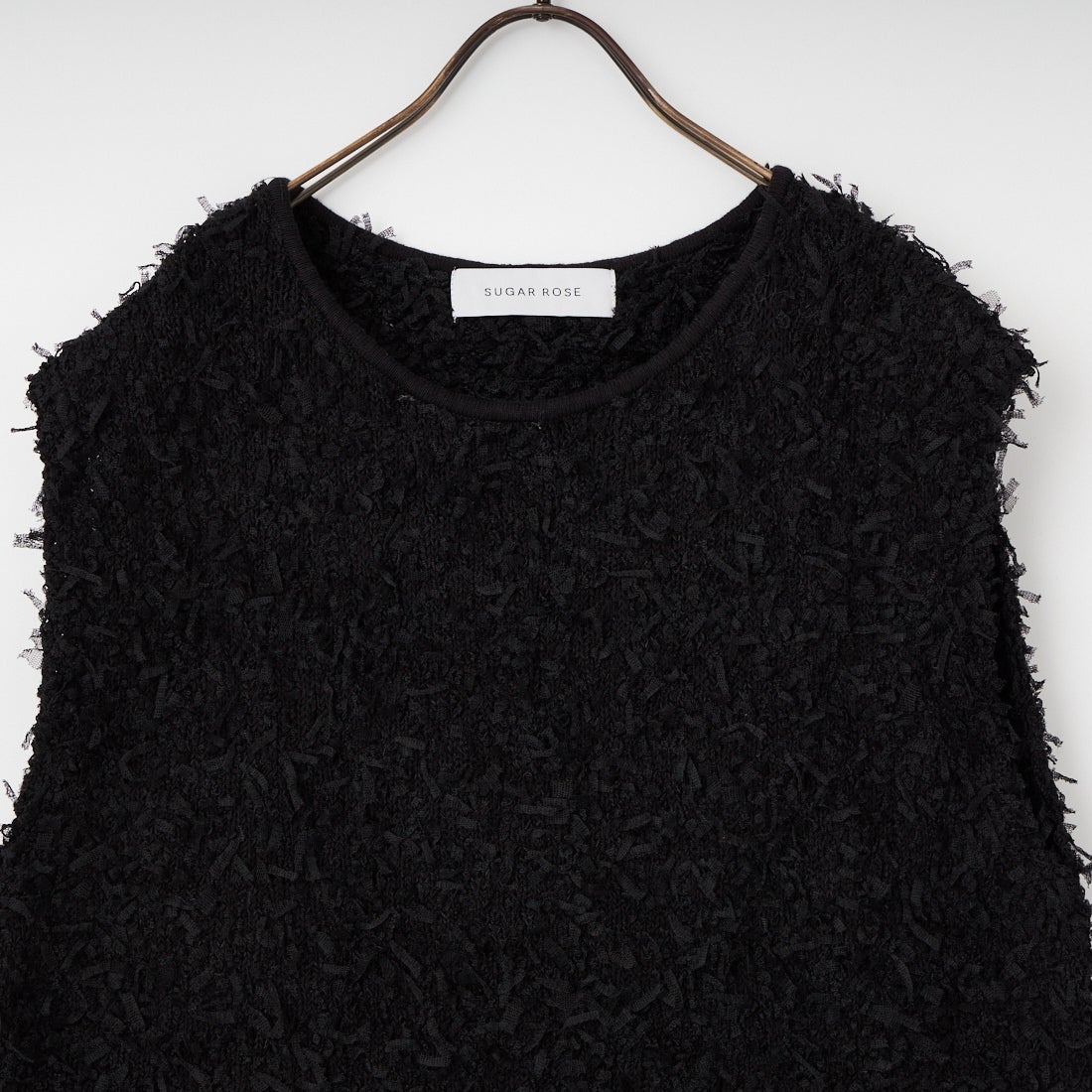 SUGAR ROSE [シュガーローズ] チュールヤーンニットベスト [255000] 12 BLACK