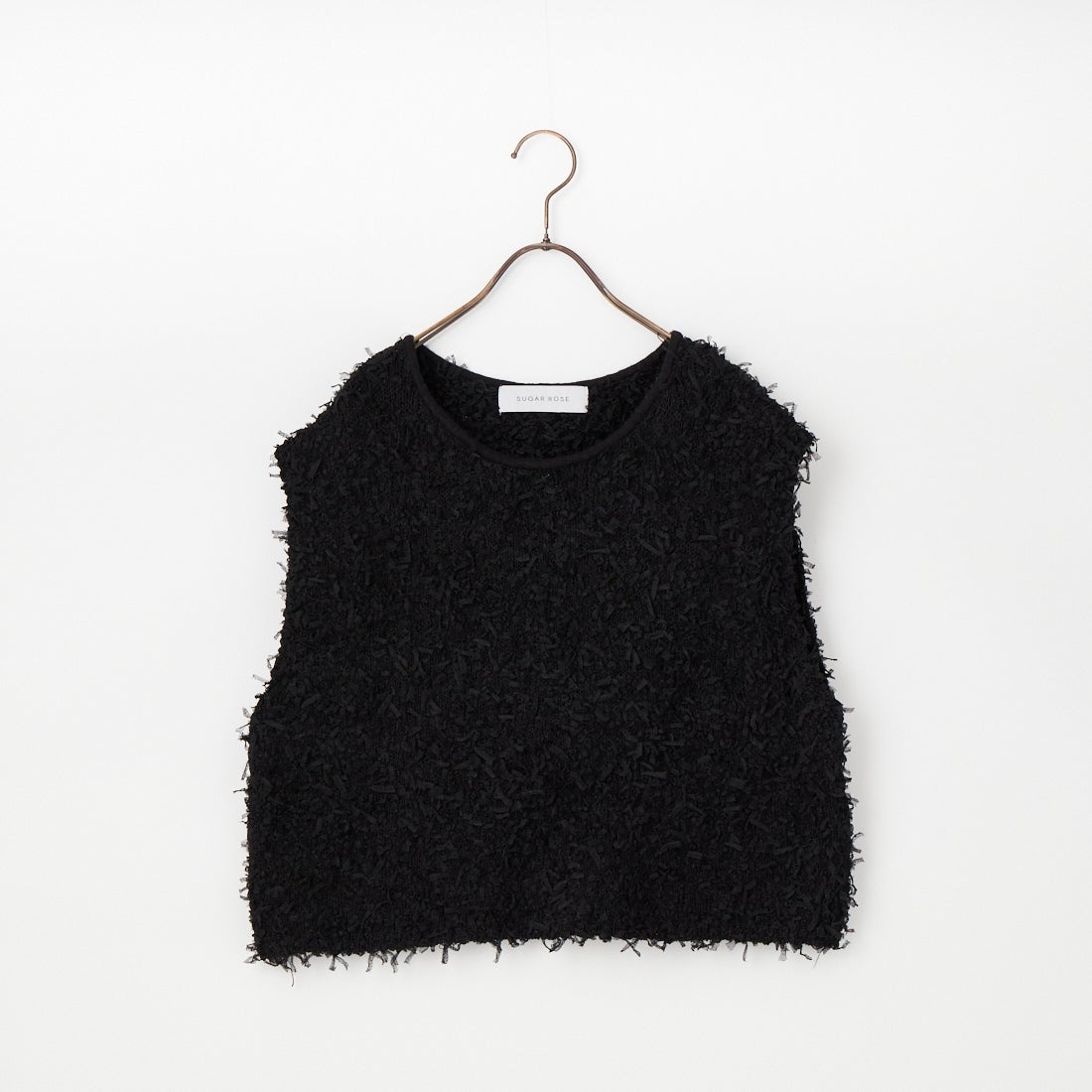SUGAR ROSE [シュガーローズ] チュールヤーンニットベスト [255000] 12 BLACK