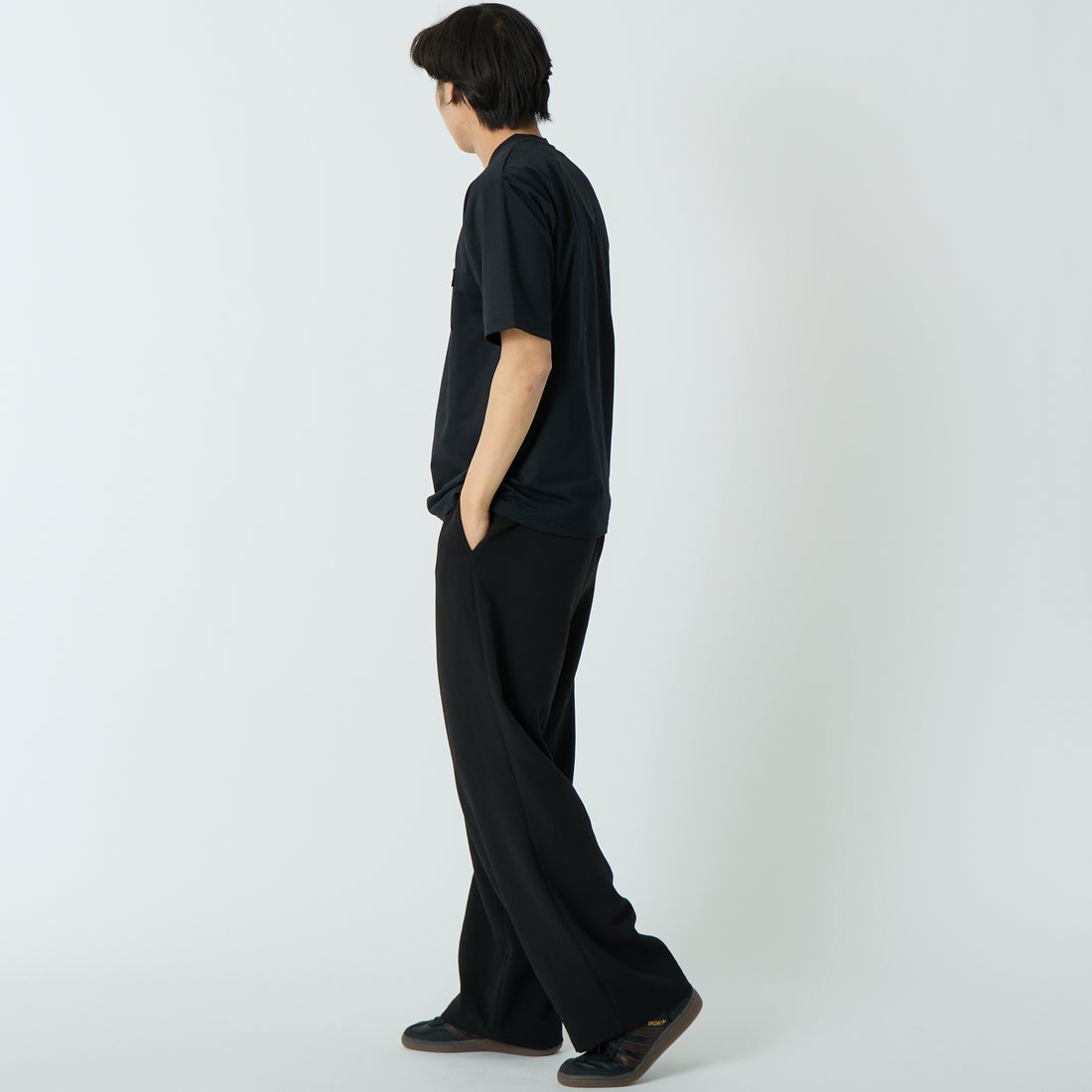 THE NORTH FACE [ザ ノースフェイス] ショートスリーブエアリーポケットTシャツ [NT32635] K &&モデル身長：179cm 着用サイズ：M&&