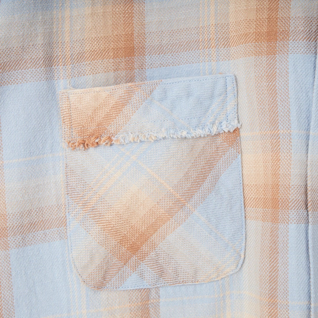 Name. [ネーム] コットンフランネルプレイド オープンカラーシャツ [NMSH-027] SAX