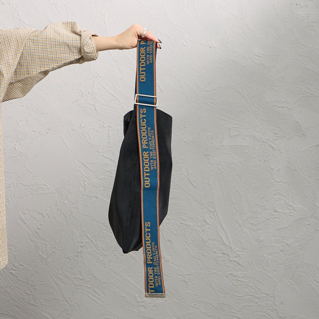 OUTDOOR PRODUCTS [アウトドアプロダクツ] ジャガードテープ トートバッグ [BR-OUT-26SS18] BLACK