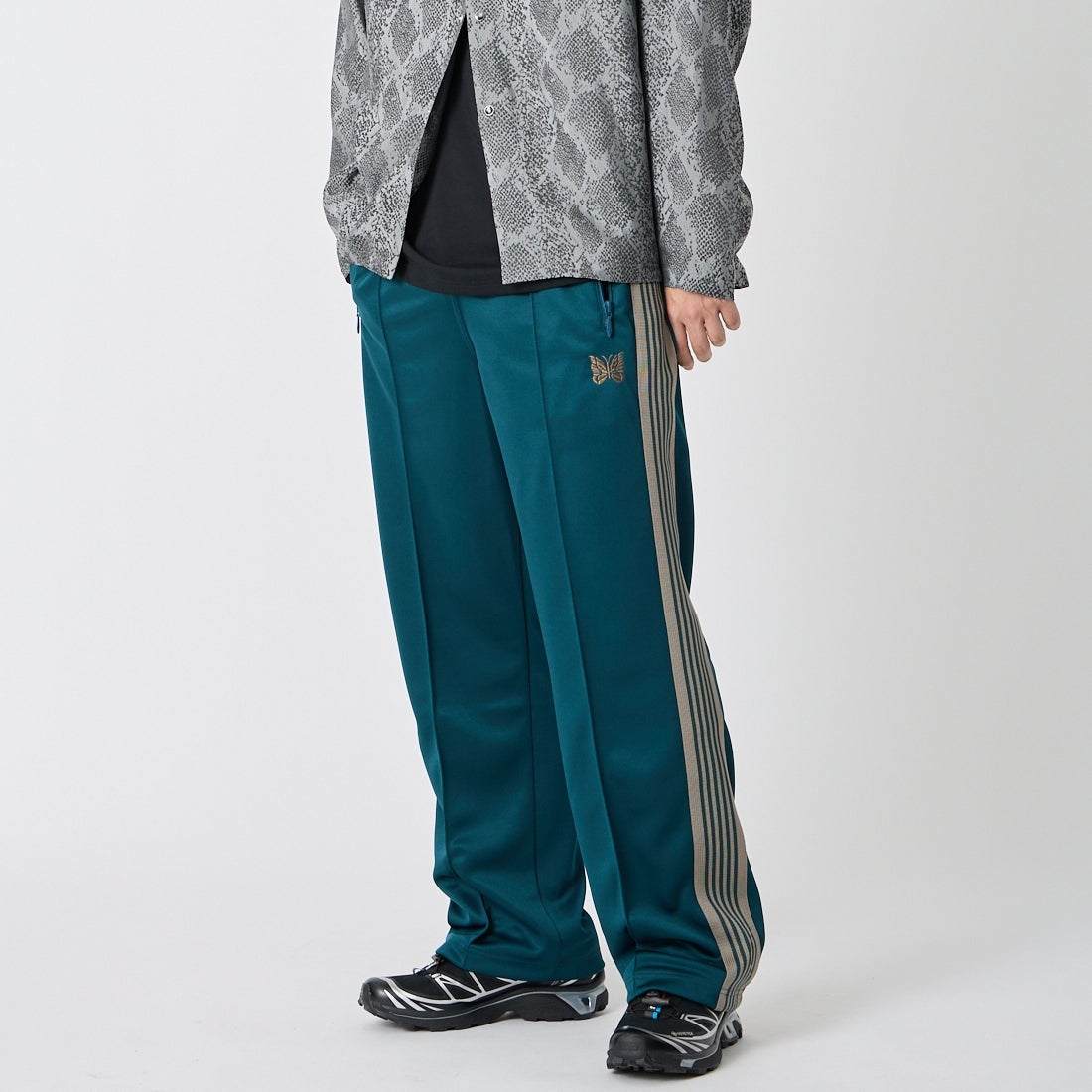 Needles [ニードルズ] トラックパンツ [SX406] B GREEN &&モデル身長：179cm 着用サイズ：M&&