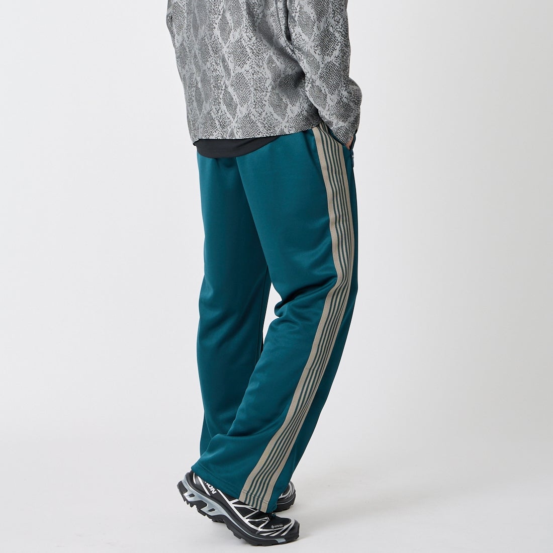 Needles [ニードルズ] トラックパンツ [SX406] B GREEN &&モデル身長：179cm 着用サイズ：M&&