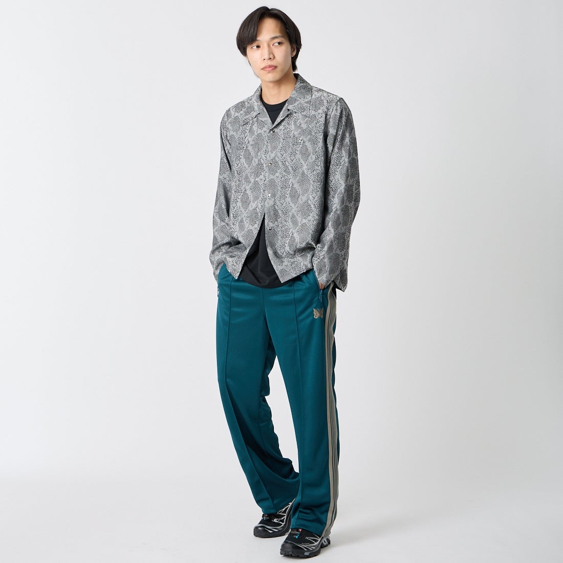 Needles [ニードルズ] トラックパンツ [SX406] B GREEN &&モデル身長：179cm 着用サイズ：M&&