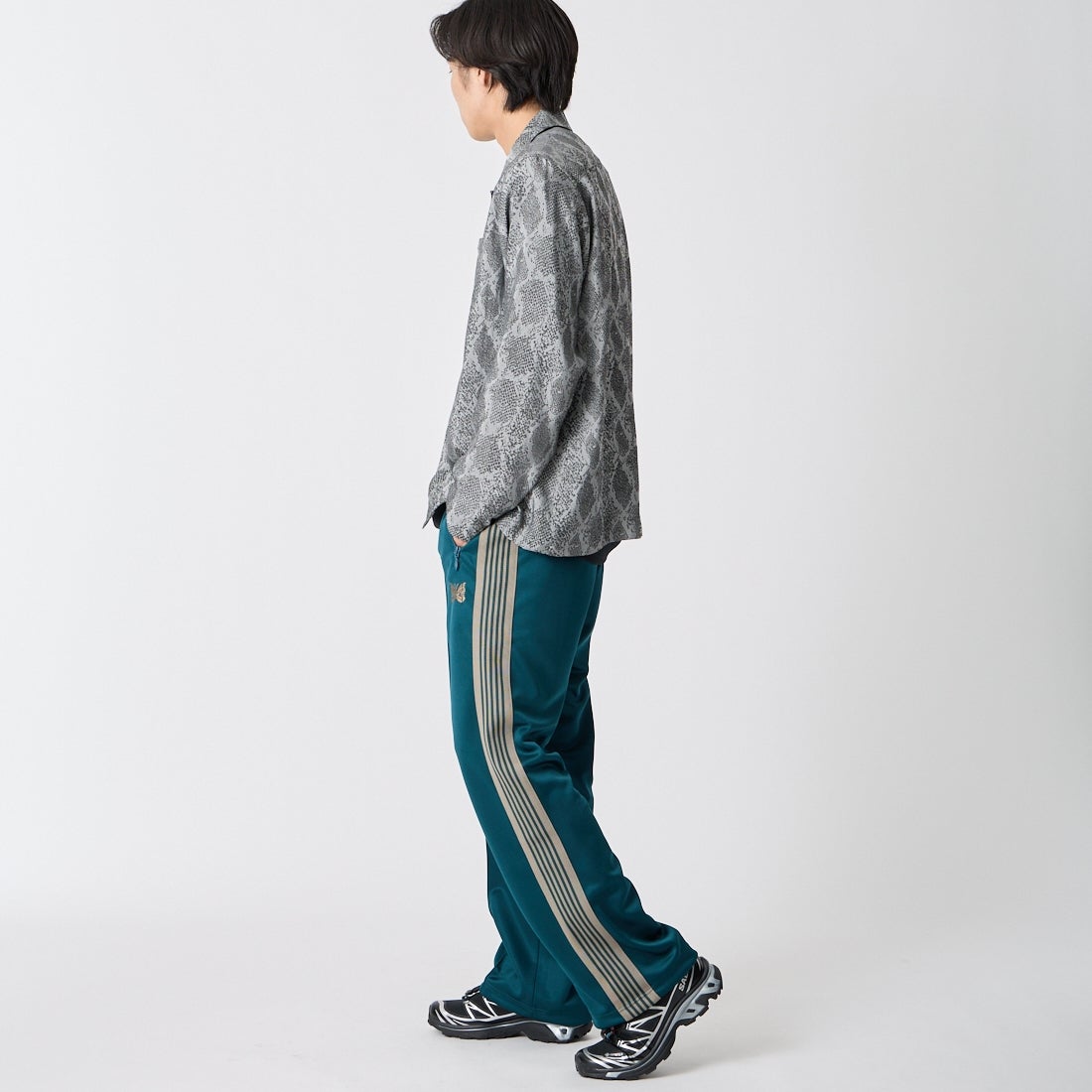Needles [ニードルズ] トラックパンツ [SX406] B GREEN &&モデル身長：179cm 着用サイズ：M&&