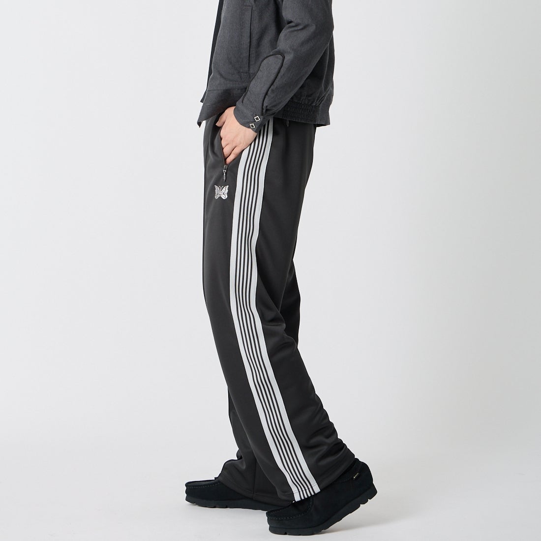 Needles [ニードルズ] トラックパンツ [SX406] C CHARCOAL &&モデル身長：179cm 着用サイズ：M&&