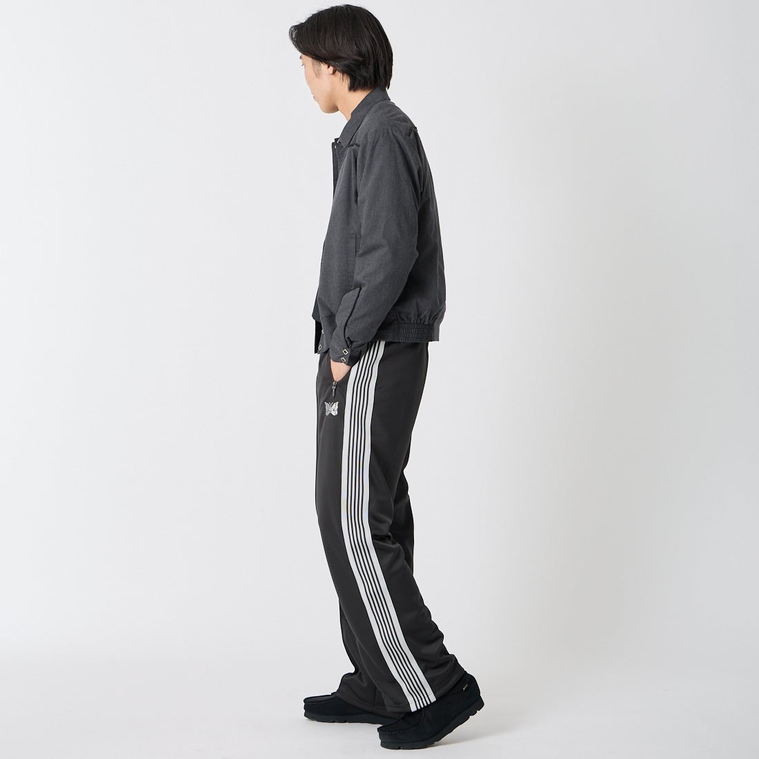 Needles [ニードルズ] トラックパンツ [SX406] C CHARCOAL &&モデル身長：179cm 着用サイズ：M&&