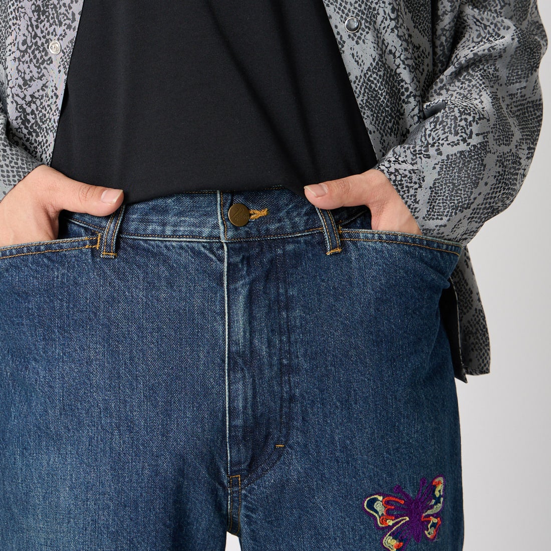 Needles [ニードルズ] パピヨン刺繍ブーツカットジーンズ [SX212] INDIGO