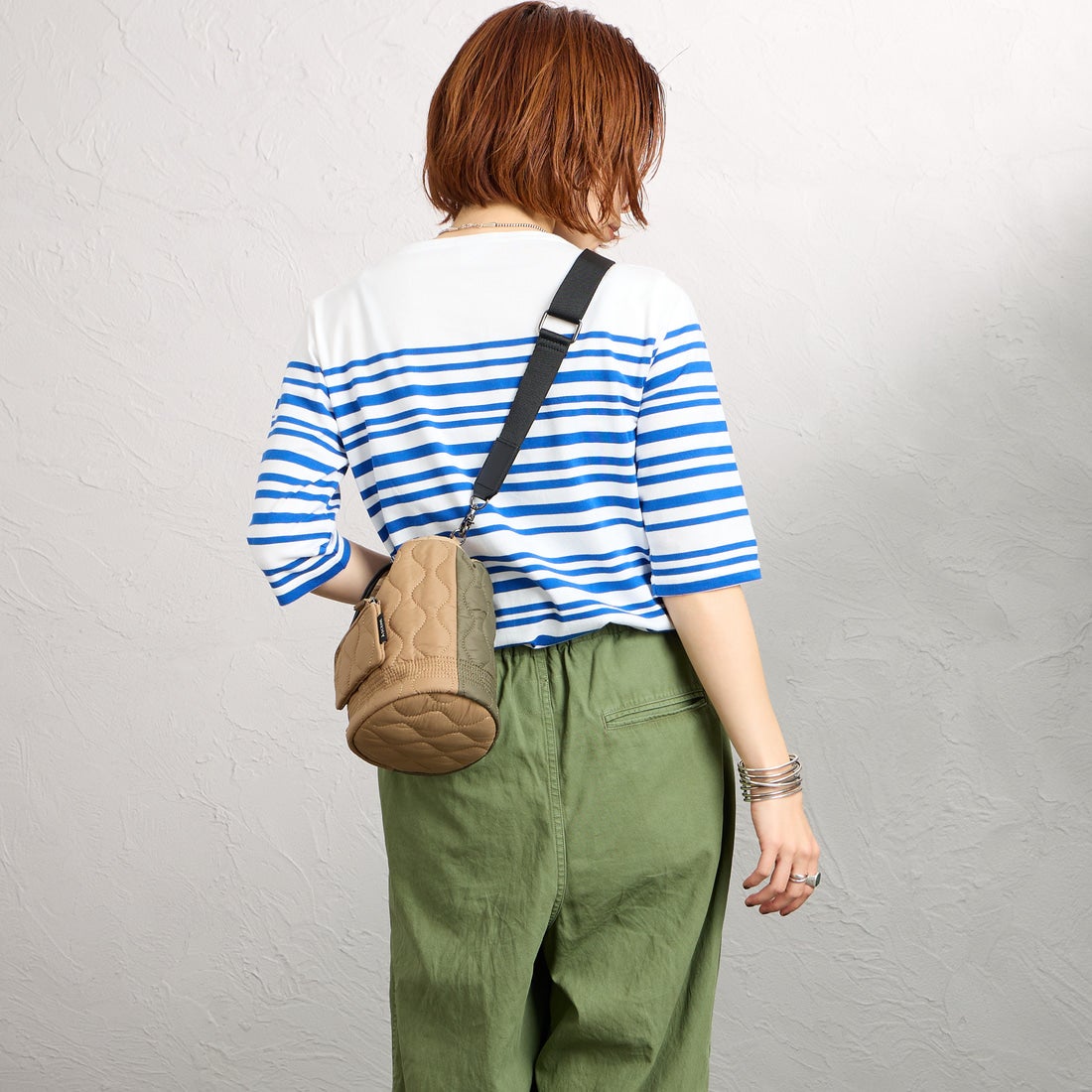 A SCENE [エーシーン] キルト巾着ショルダーバッグ [AS04-010] KHK/BEG