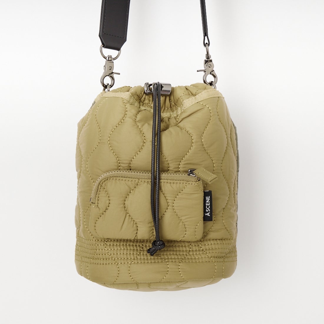 A SCENE [エーシーン] キルト巾着ショルダーバッグ [AS04-010] KHK/BEG