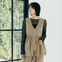 033 ﾍﾞｰｼﾞｭ&&モデル身長：165cm 着用サイズ：F&&