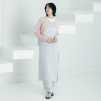 001 Lｸﾞﾚｰ&&モデル身長：165cm 着用サイズ：F&&