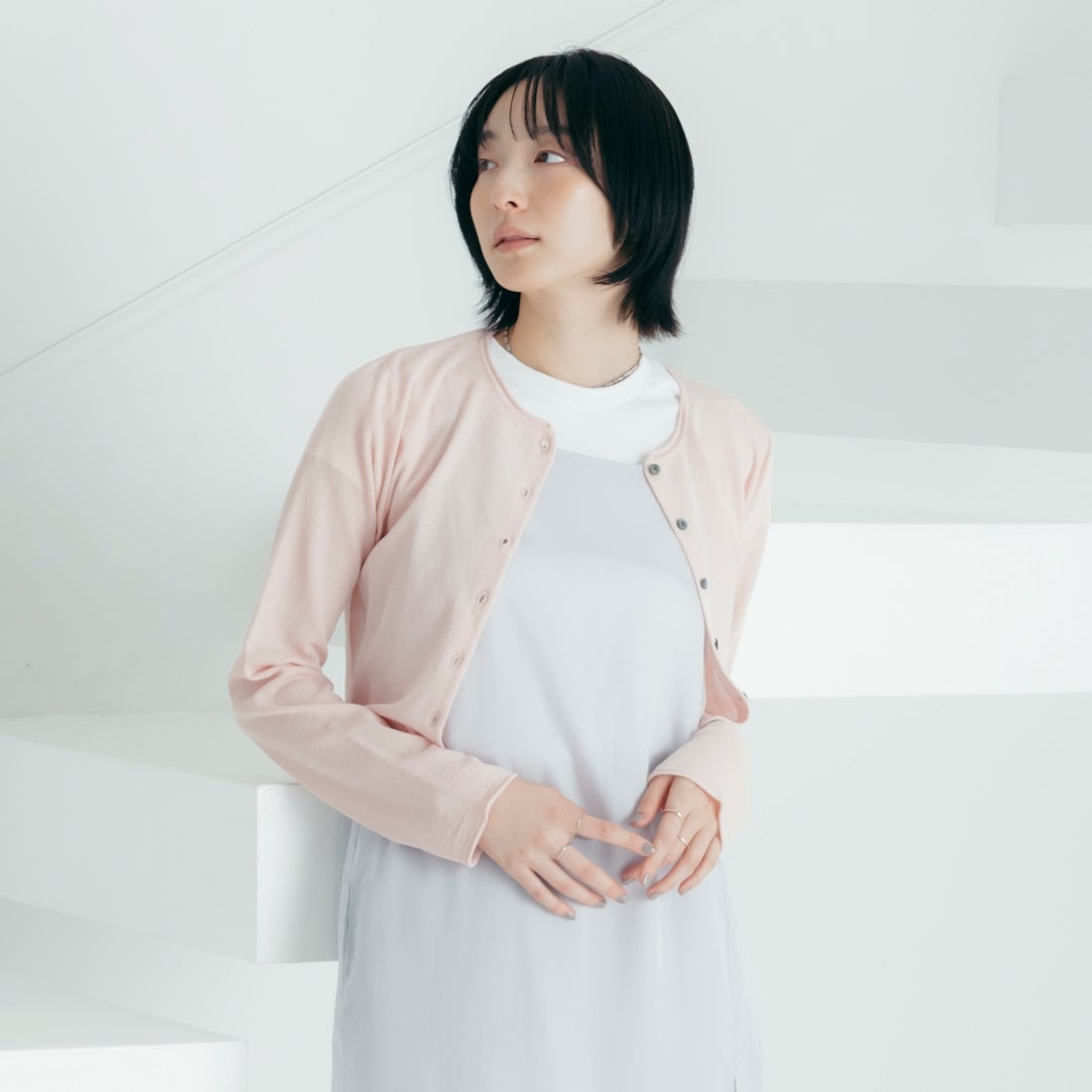 USINE [ユジーヌ] キャミワンピース [21267062] 001 Lｸﾞﾚｰ &&モデル身長：165cm 着用サイズ：F&&