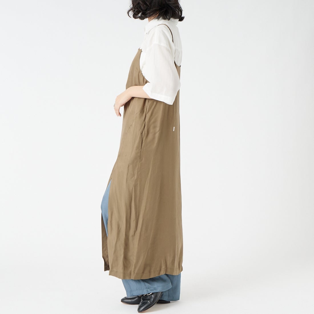 USINE [ユジーヌ] キャミワンピース [21267062] 033 ﾍﾞｰｼﾞｭ &&モデル身長：162cm 着用サイズ：F&&