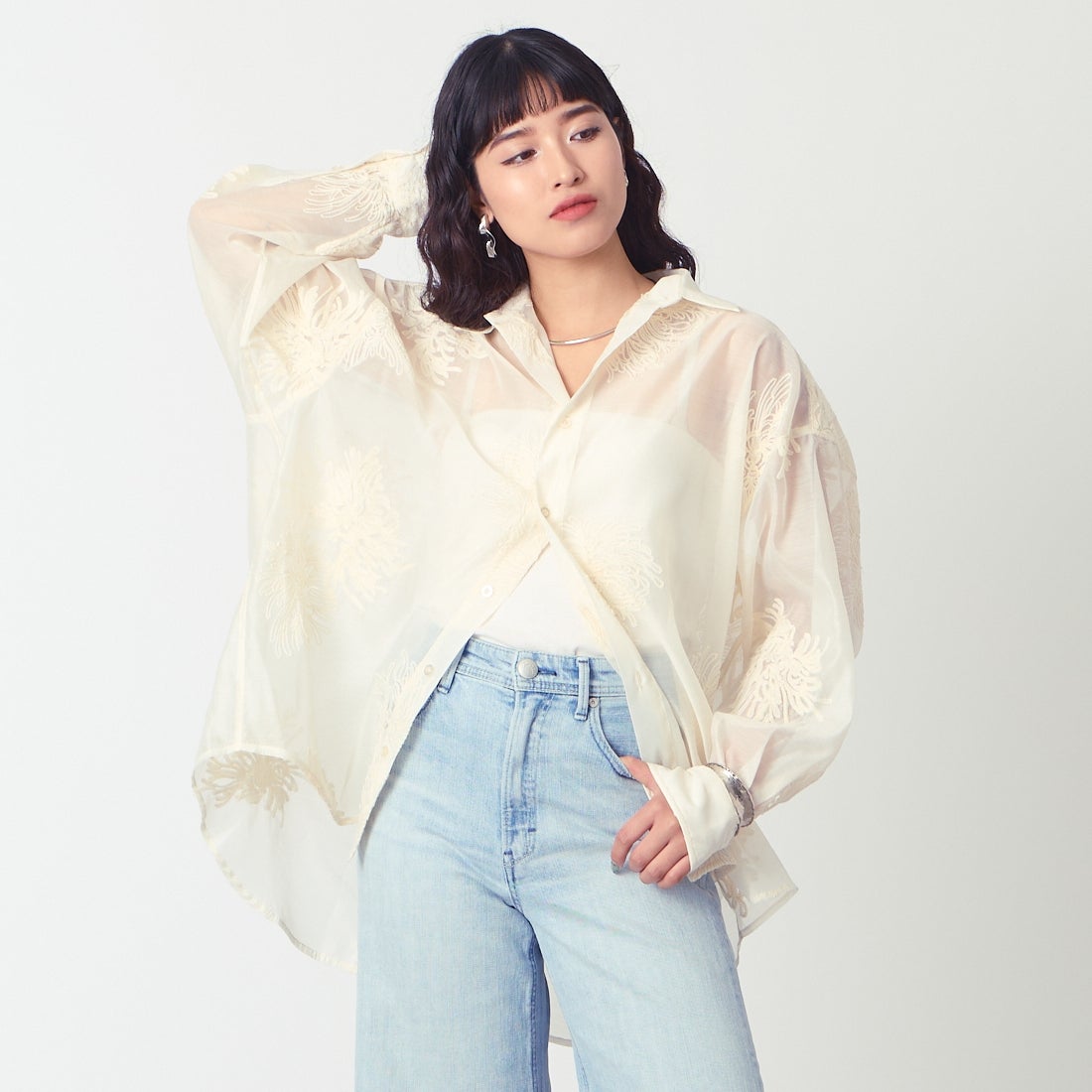 031 ﾎﾜｲﾄJQ&&モデル身長：162cm 着用サイズ：F&&