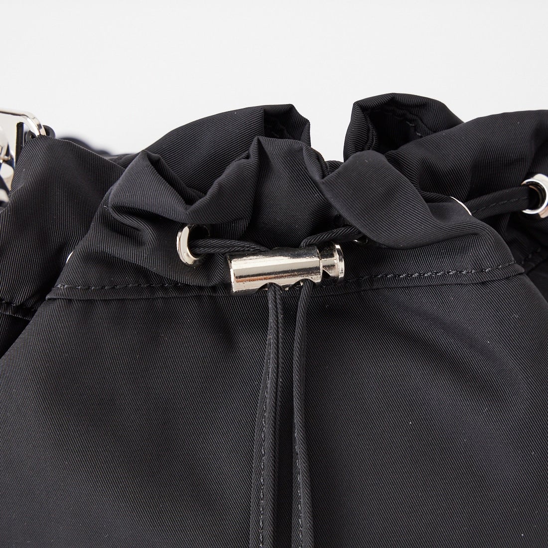 story. [ストーリー] ポリエステル ギャザーストラップハンドバッグ [3A-1847-4] 01 BLACK