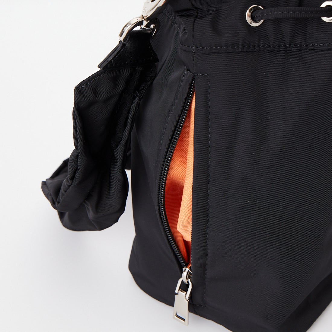 story. [ストーリー] ポリエステル ギャザーストラップハンドバッグ [3A-1847-4] 01 BLACK