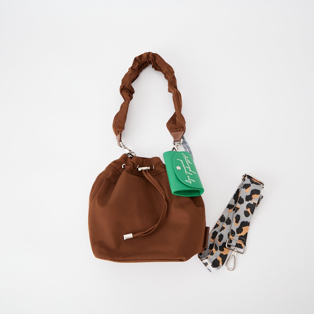 story. [ストーリー] ポリエステル ギャザーストラップハンドバッグ [3A-1847-4] 13 BROWN