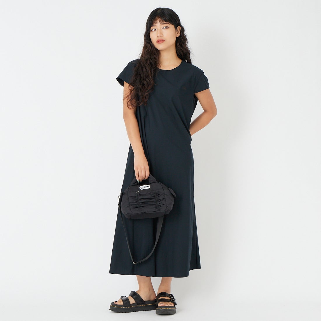 THE NORTH FACE [ザ ノースフェイス] マタニティスイングラックスワンピース [NTM12602] K &&モデル身長：162cm 着用サイズ：L/XL&&