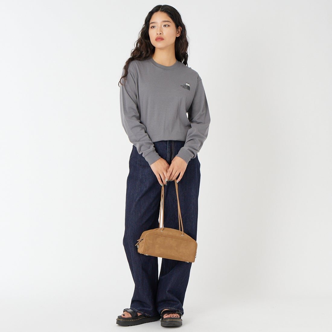 THE NORTH FACE [ザ ノースフェイス] ロングスリーブズーピッカーティー [NT32658] SP &&モデル身長：162cm 着用サイズ：S&&