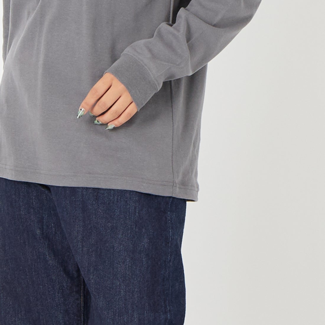 THE NORTH FACE [ザ ノースフェイス] ロングスリーブズーピッカーティー [NT32658] SP &&モデル身長：162cm 着用サイズ：S&&