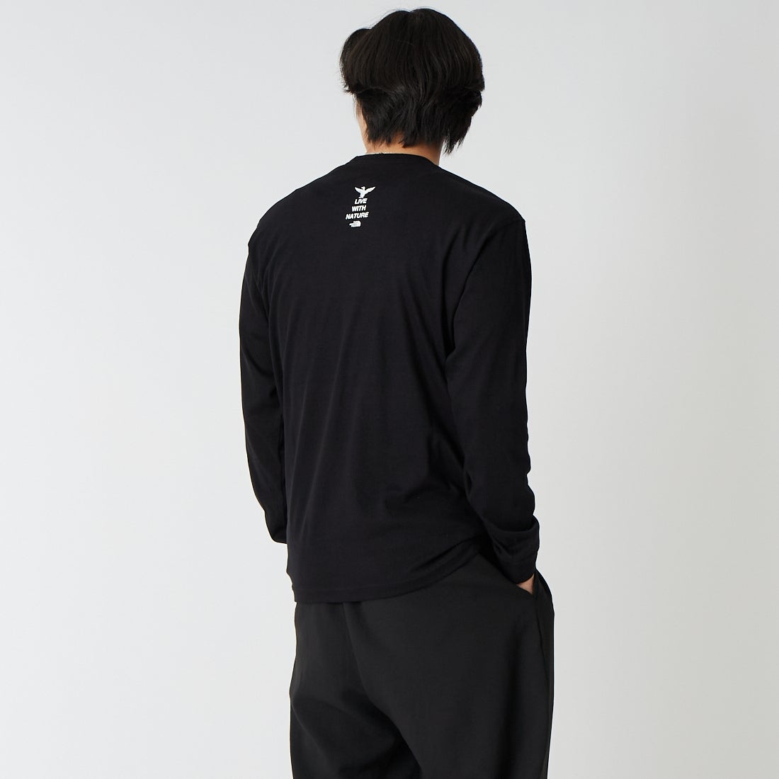 THE NORTH FACE [ザ ノースフェイス] ロングスリーブズーピッカーティー [NT32658] K &&モデル身長：179cm 着用サイズ：M&&