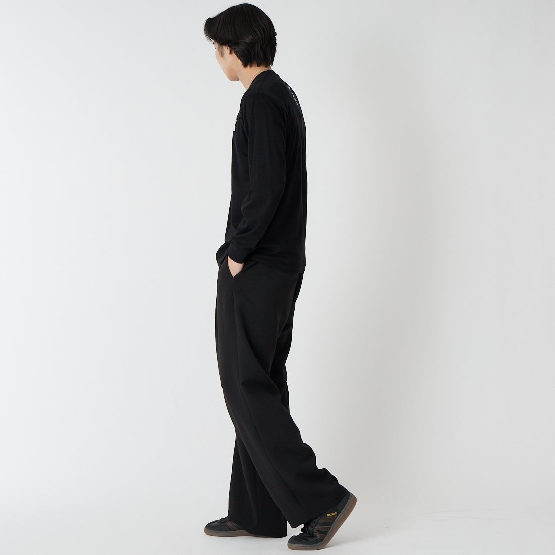 THE NORTH FACE [ザ ノースフェイス] ロングスリーブズーピッカーティー [NT32658] K &&モデル身長：179cm 着用サイズ：M&&