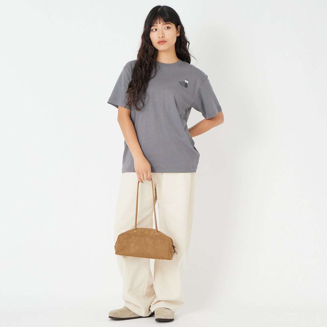 THE NORTH FACE [ザ ノースフェイス] ショートスリーブズーピッカーティー [NT32659] SP &&モデル身長：162cm 着用サイズ：S&&