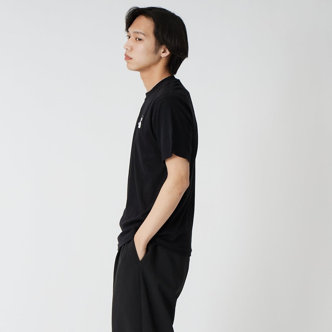 THE NORTH FACE [ザ ノースフェイス] ショートスリーブズーピッカーティー [NT32659] K &&モデル身長：179cm 着用サイズ：M&&