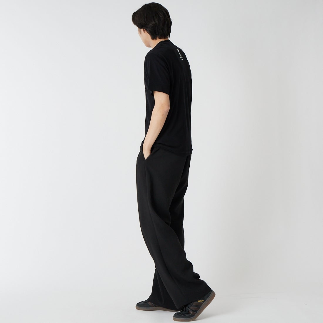 THE NORTH FACE [ザ ノースフェイス] ショートスリーブズーピッカーティー [NT32659] K &&モデル身長：179cm 着用サイズ：M&&TH FACE [ザ ノースフェイス] ショートスリーブズーピッカーティー [NT32659] SP