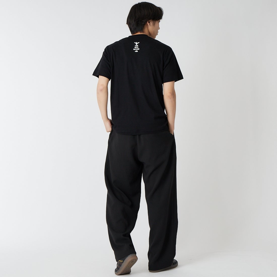 THE NORTH FACE [ザ ノースフェイス] ショートスリーブズーピッカーティー [NT32659] K &&モデル身長：179cm 着用サイズ：M&&