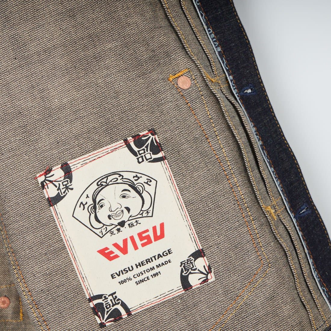 EVISU [エヴィス] ロゴカモメ刺繍 デニムジャケット [2ESHTM6DJ1001