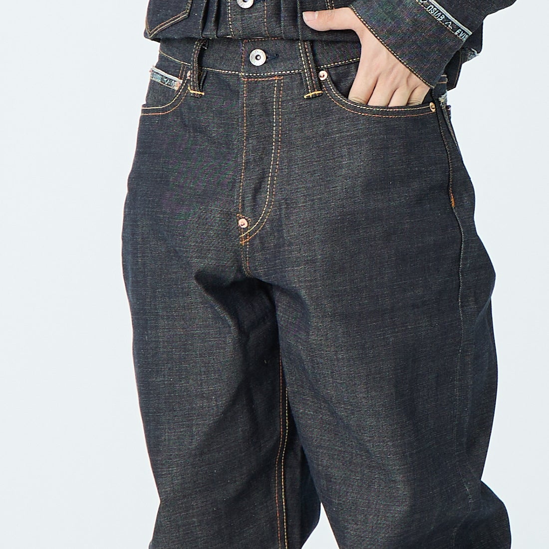 EVISU [エヴィス] 7ポケットロゴカモメ刺繍 ジーンズ [2ESHTM6JE1036] INDIGO &&モデル身長：179cm 着用サイズ：30&&