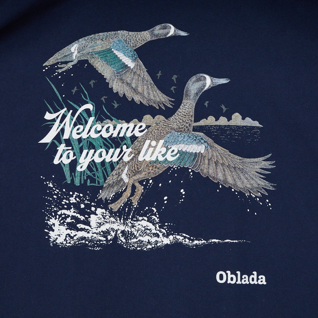 Oblada [オブラダ] バード柄ロングスリーブTシャツ [S2610CU13] NAVY
