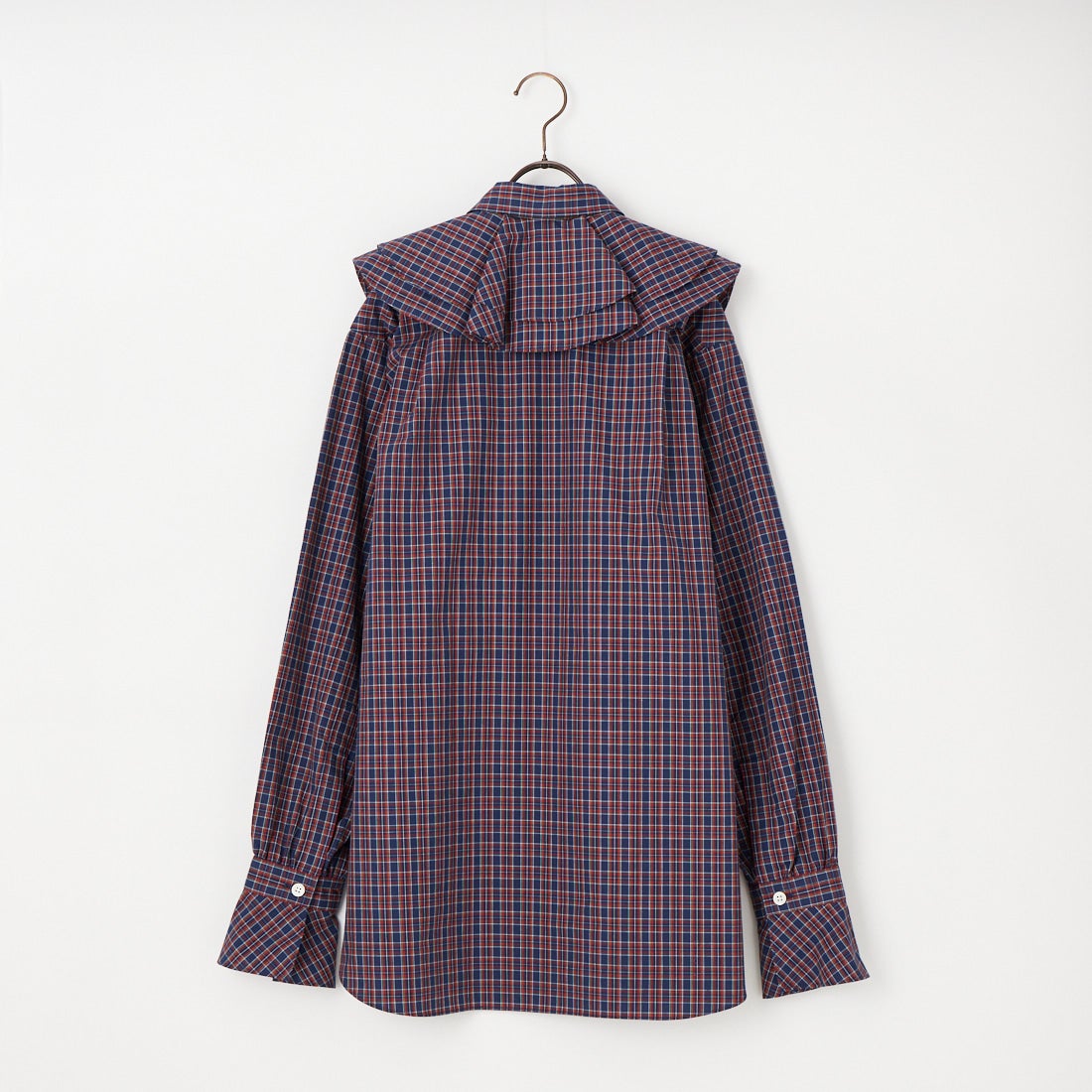 Oblada [オブラダ] チェックラッフルブラウス [S2610SH06] CHECK