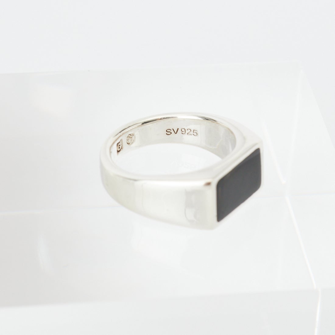 GENERAL [ジェネラル] オニキスシグネットリング [GEN-055] SILVER