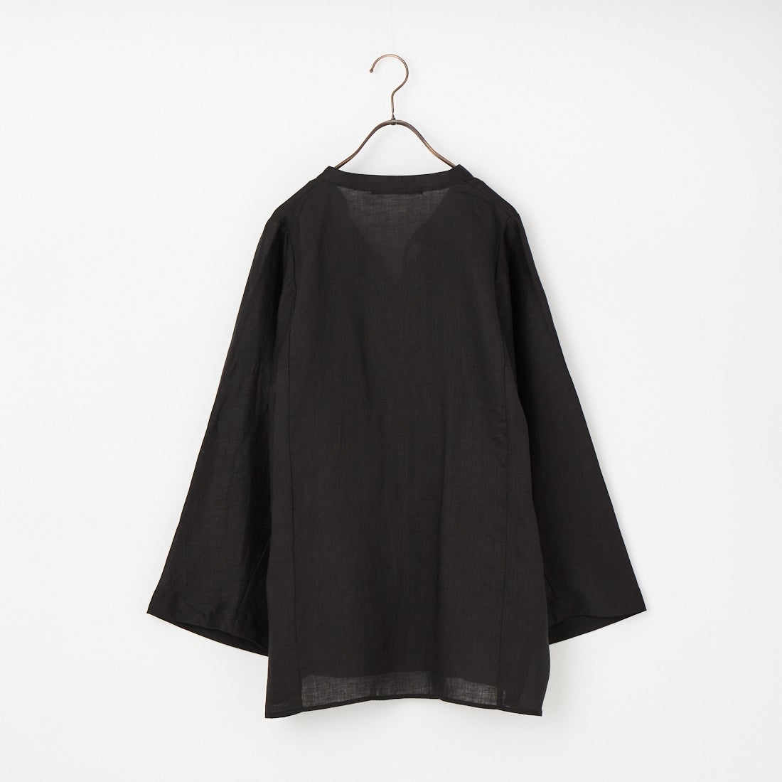 Munich [ミューニック] 60sフレンチリネンキャンバスルーズシャツ [MN261T33] 009 BLK