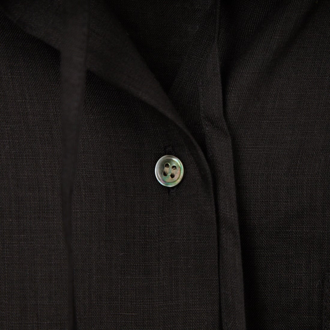 Munich [ミューニック] 60sフレンチリネンキャンバスルーズシャツ [MN261T33] 009 BLK