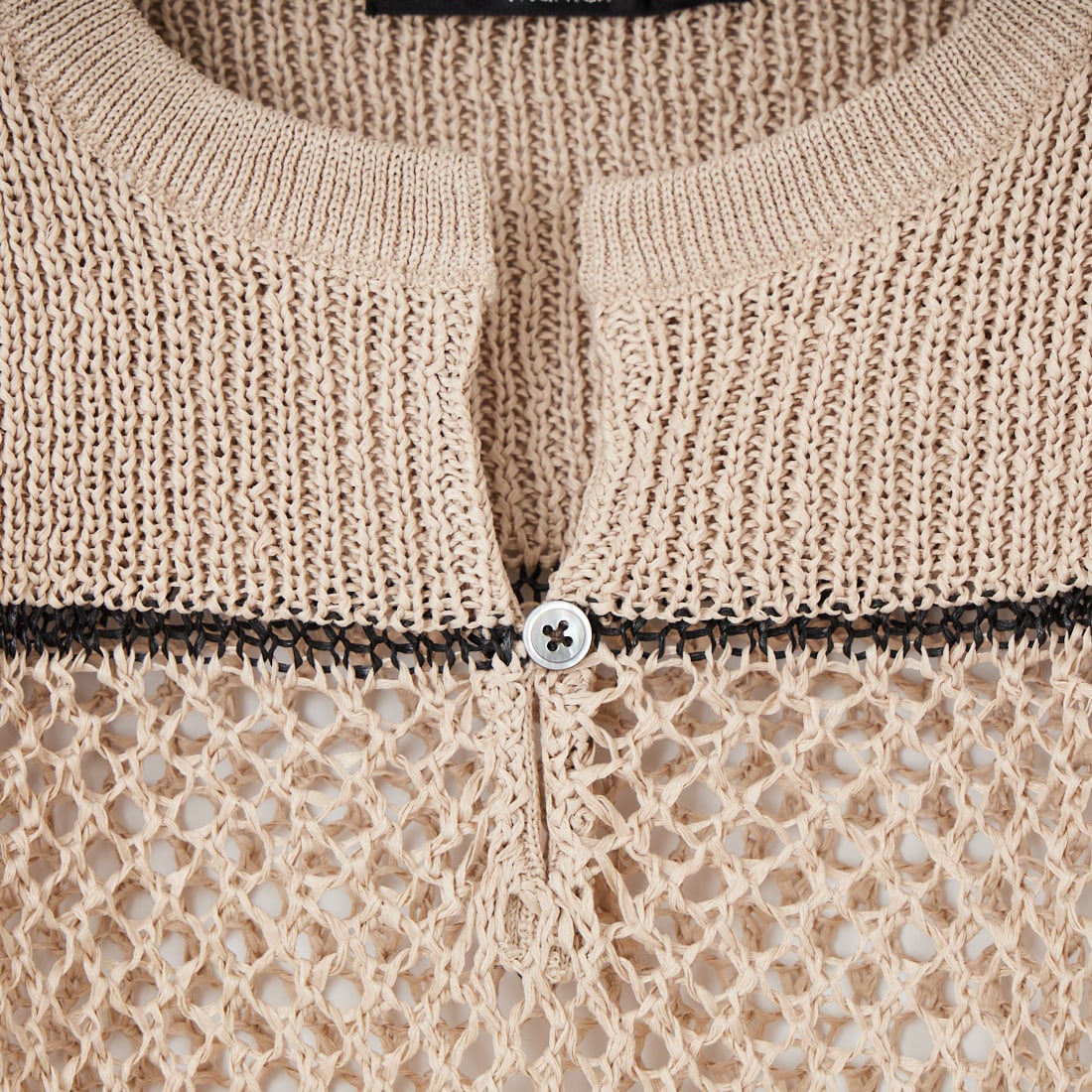 Munich [ミューニック] リブ編み×スカシ編みニットジレ [MN261K07] 014 GREIGE