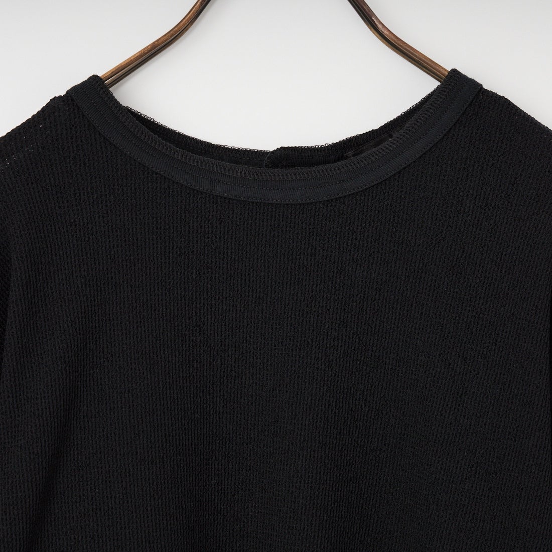 Munich [ミューニック] シアーワッフルバックヘンリーネックプルオーバー [MN261U06] 009 BLK