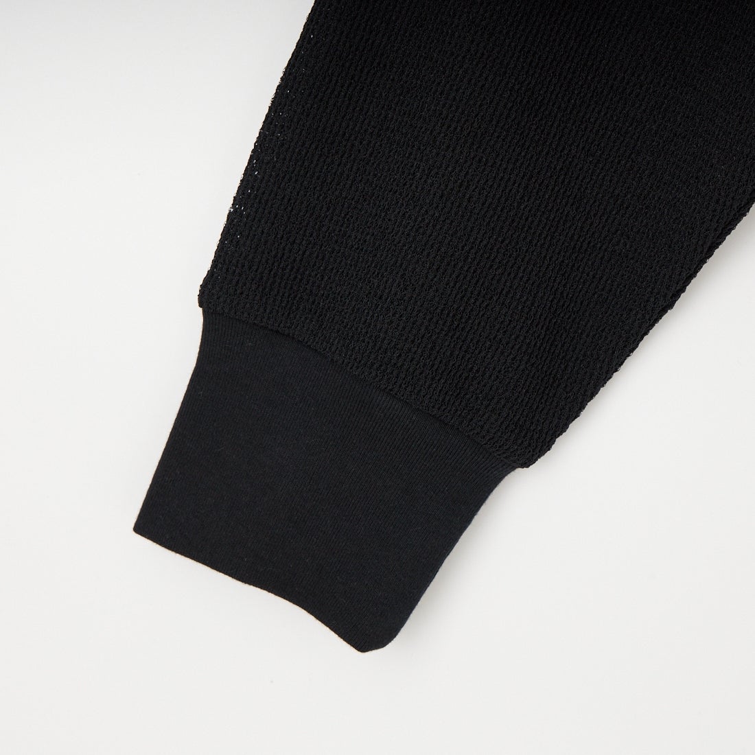 Munich [ミューニック] シアーワッフルバックヘンリーネックプルオーバー [MN261U06] 009 BLK