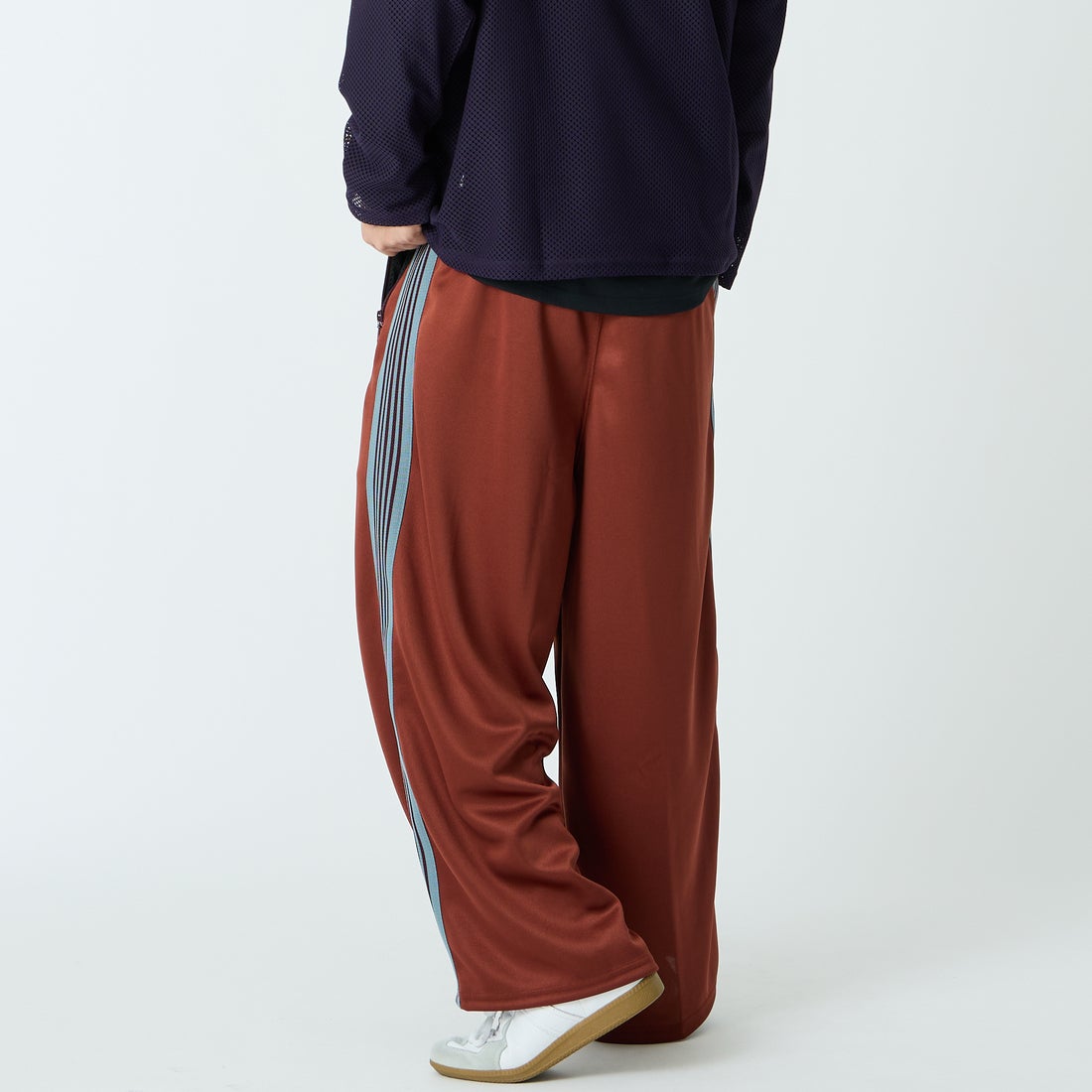 Needlesニードルズトラックパンツジャージ茶色ブラウン赤レッドネペンテス刺繍 Needles（ニードルス） ニードルズ 19SS Track Pants Poly Smooth