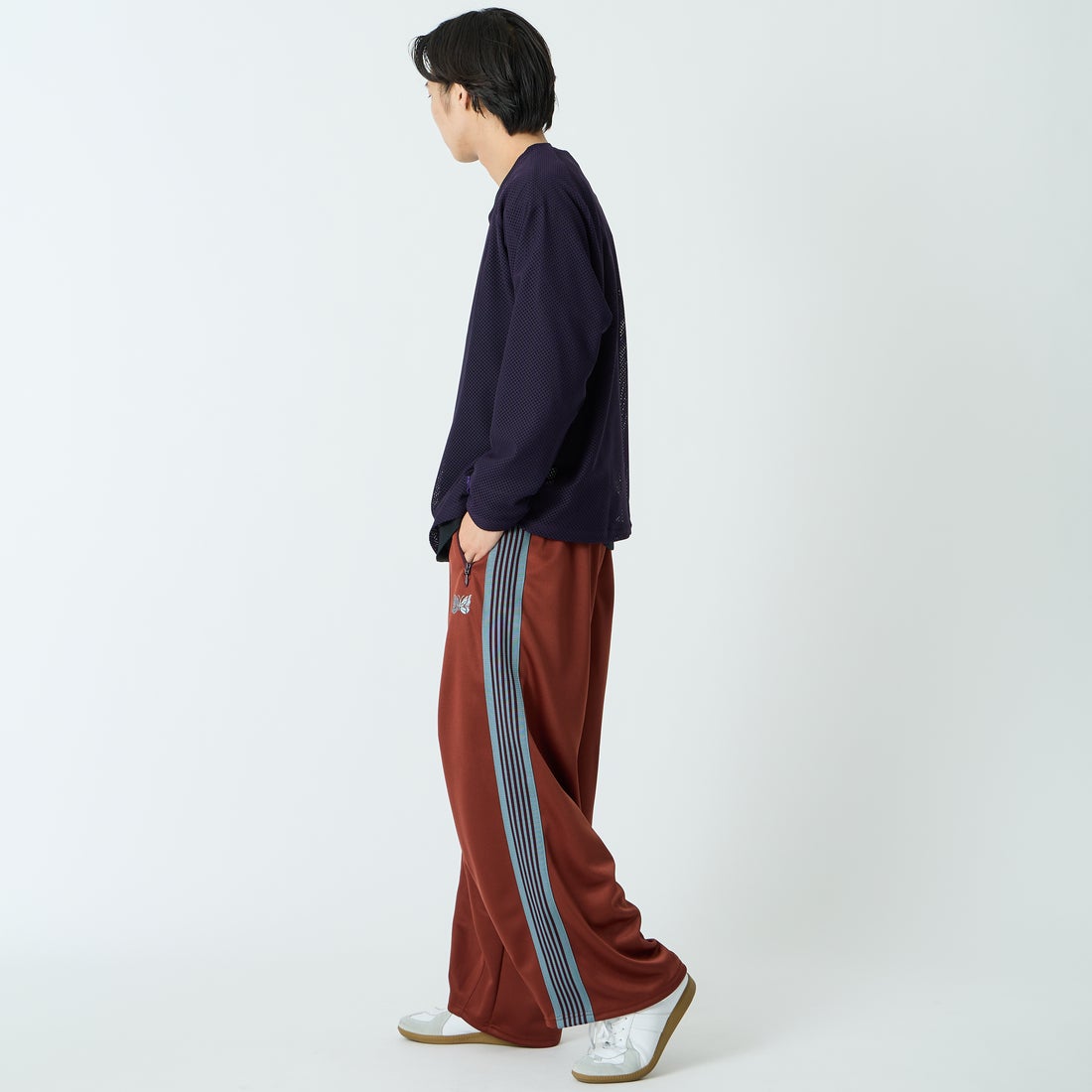 Needles [ニードルズ] ヒザデルトラックパンツ [SX410] A RUST &&モデル身長：179cm 着用サイズ：S&&