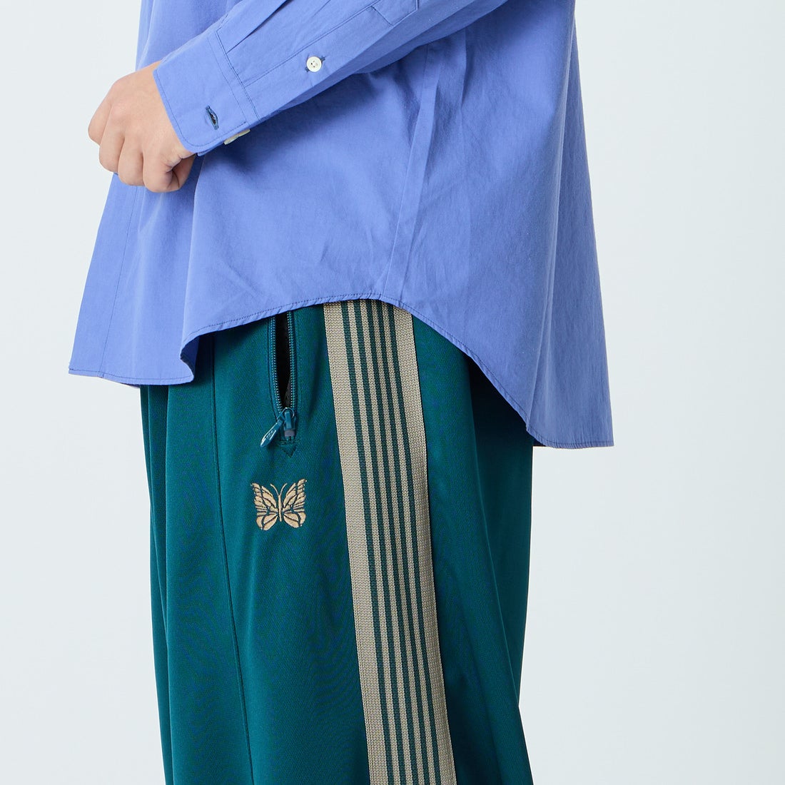 Needles [ニードルズ] ヒザデルトラックパンツ [SX410] B GREEN