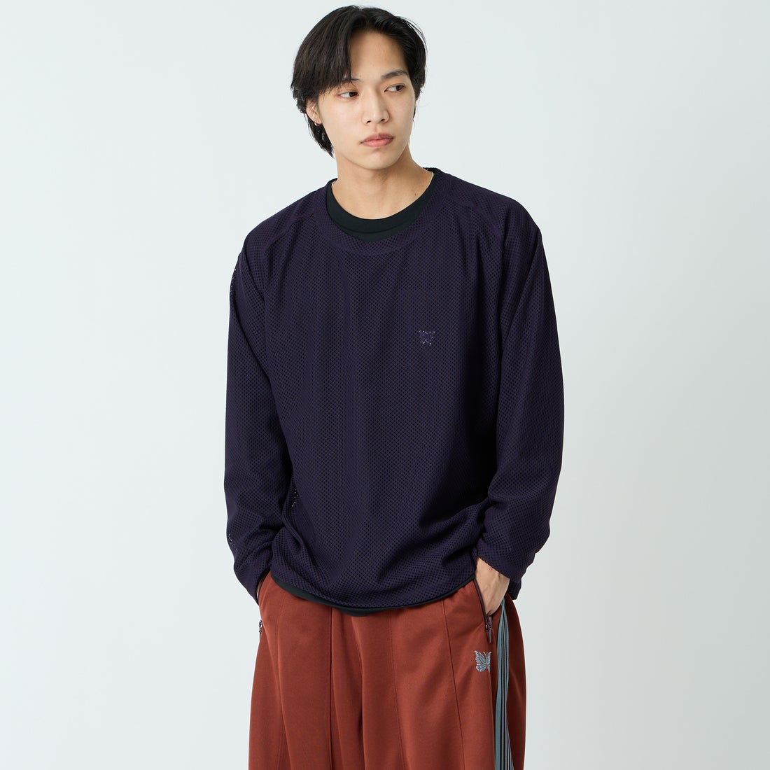 B EGGPLANT&&モデル身長：179cm 着用サイズ：M&&