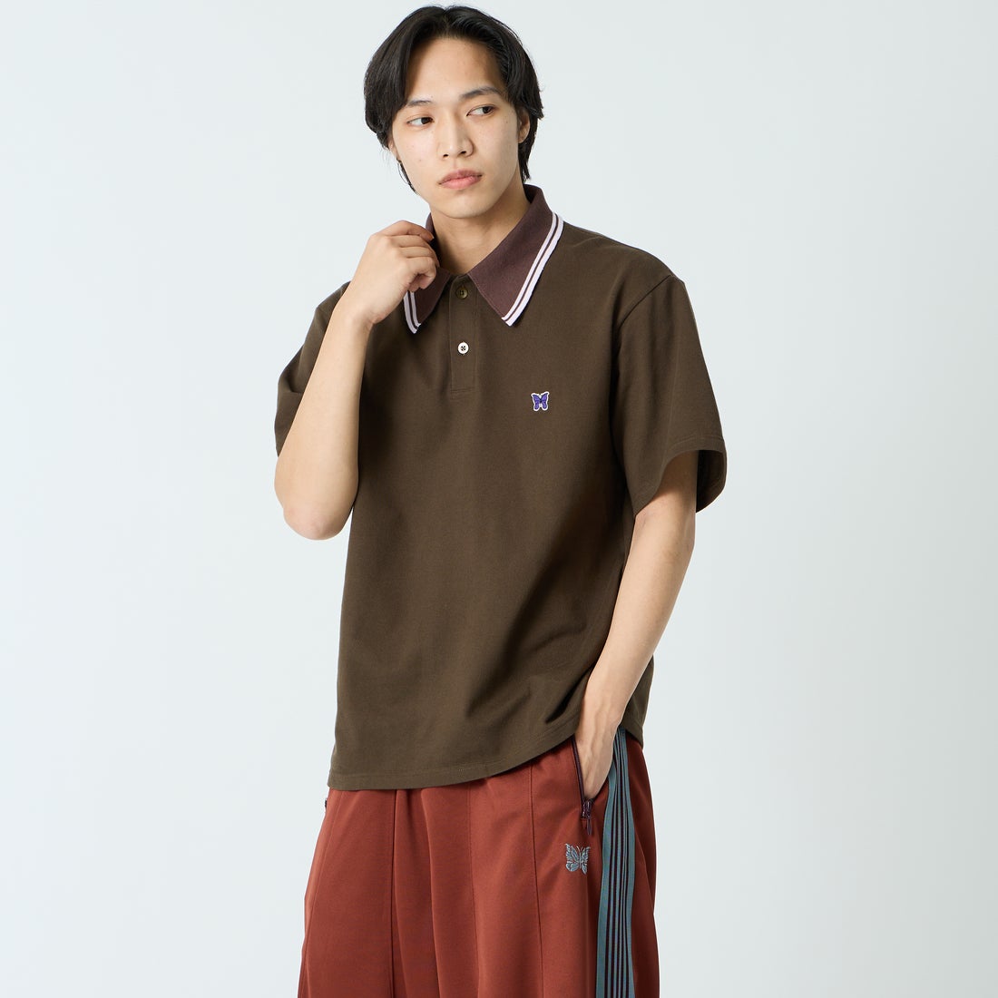 C BROWN&&モデル身長：179cm 着用サイズ：M&&