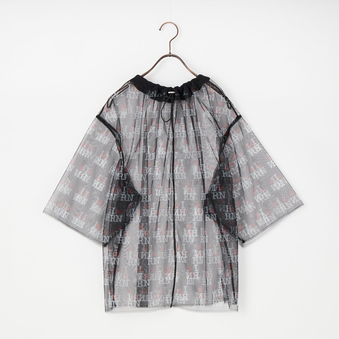 RhodolirioN [ロドリリオン] チュールクルーネックシャツ [SW1075] B BLACK