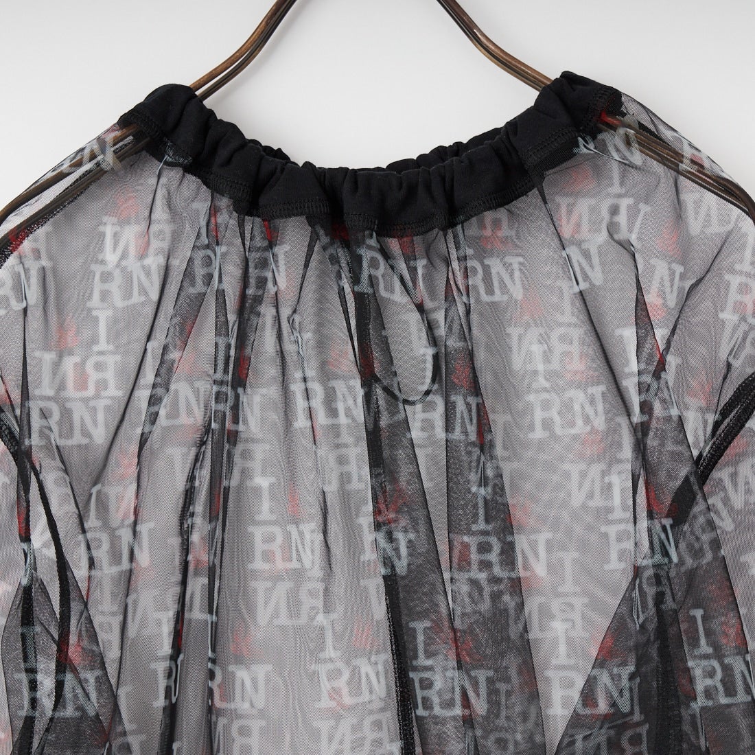 RhodolirioN [ロドリリオン] チュールクルーネックシャツ [SW1075] B BLACK