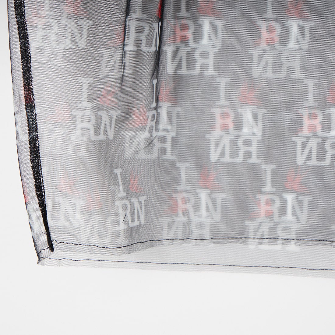 RhodolirioN [ロドリリオン] チュールクルーネックシャツ [SW1075] B BLACK